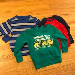 3 Size 5 long sleeved tops (boy)
